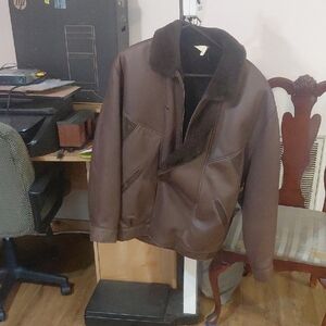 Men's Brown Shearling Jacket